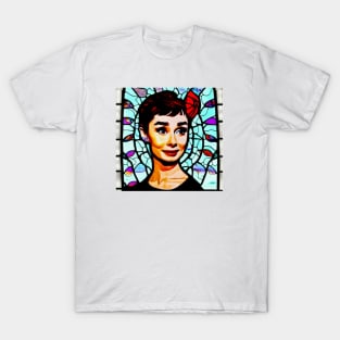 Audrey Hepburn Stained Glass T-Shirt